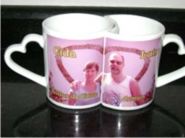 caneca dupla de porcelana